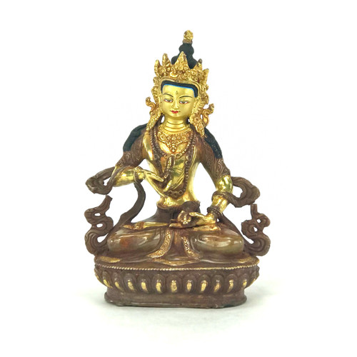 Gilded Gold/Bronze 8.5" Vajrasattva Nepalese Buddha Statue #st131