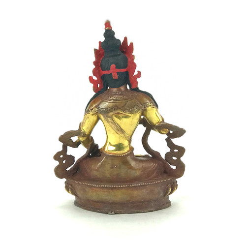 Gilded Gold/Bronze 8.5" Vajrasattva Nepalese Buddha Statue #st131