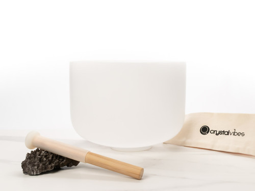 11" E Note 440Hz Frosted Crystal Singing Bowl Crystal Vibes #cvf11em15 11" E Note 440Hz Frosted Crystal Singing Bowl Crystal Vibes #cvf11em15