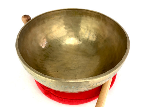 13" F#/C# Note Engraved Himalayan Singing Bowl #f31350920