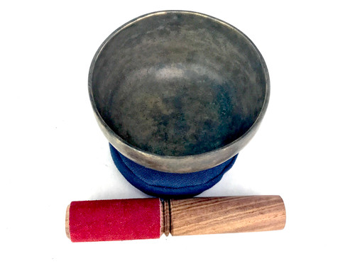 4.5" A/D# Note Antique Himalayan Singing Bowl #a3020221y