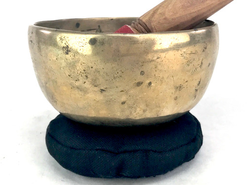 4.75" A/D# Note Antique Himalayan Singing Bowl #a3380221