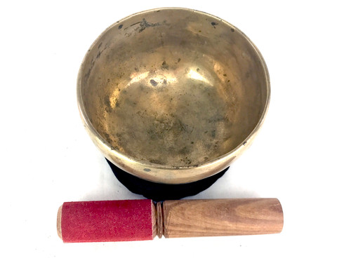 4.75" A/D# Note Antique Himalayan Singing Bowl #a3380221