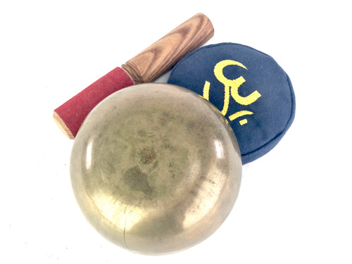 4.75" D#/A Note Antique Himalayan Singing Bowl #d3620221x