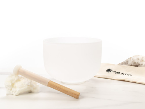 9" A Note 440Hz Perfect Pitch Empyrean Crystal Singing Bowl Crystal Vibes #ca009app0 31005923