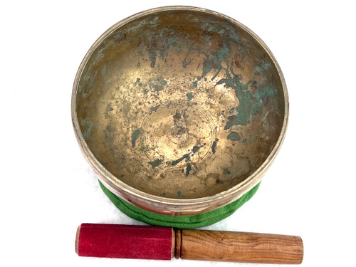 6.5" D/G# Note Antique Himalayan Singing Bowl #d8450323