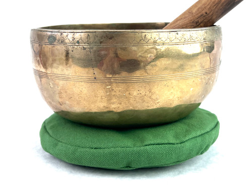 6.5" D/G# Note Antique Himalayan Singing Bowl #d8450323