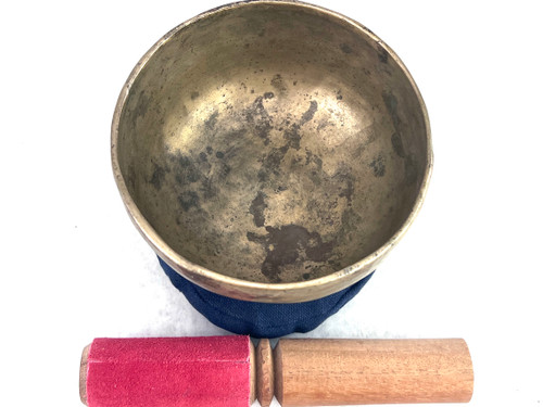 4.5" A/D# Note Antique Himalayan Singing Bowl #a3100323