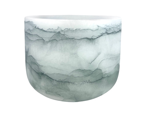 9" B Note 440Hz Perfect Pitch Green Aventurine Empyrean Fusion Crystal Singing Bowl Crystal Vibes  #ca009bpp0 11003198