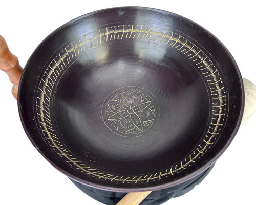 12.25" C# Note Aluminum Flat Cast Himalayan Singing Bowl #c10000623 12.25" C# Note Aluminum Flat Cast Himalayan Singing Bowl #c10000623