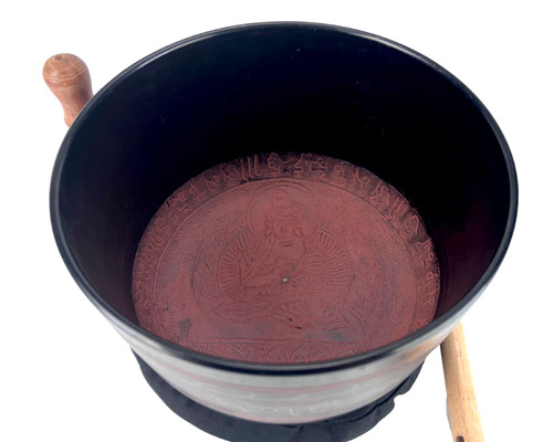 10.5" D Note Aluminum Cast Himalayan Singing Bowl #d25800623