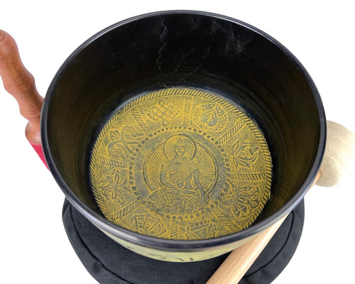 8.5" G# Note Cast Aluminum Himalayan Singing Bowl #g14900723