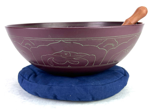 12.25" D# Note Cast Aluminum Himalayan Singing Bowl #d12100923