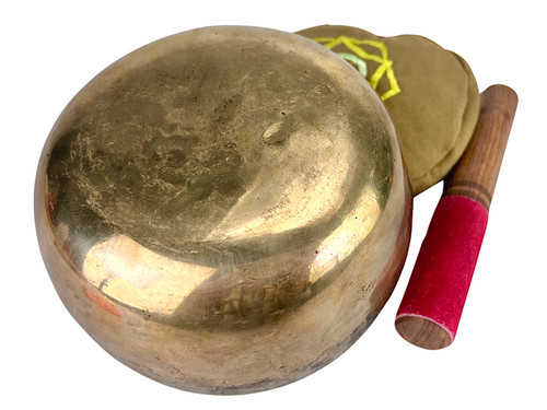 6.75" C#/G Note Antique Himalayan Singing Bowl #c8211023