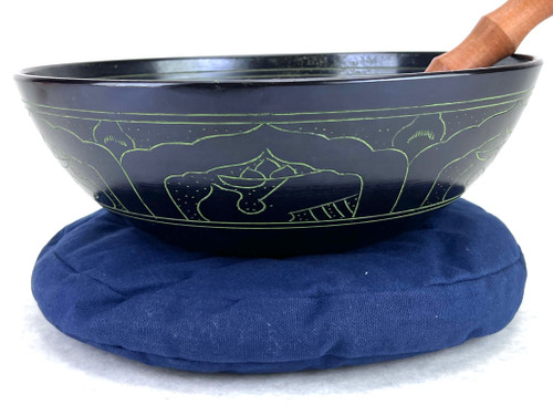 10.75" G# Note Flat Aluminum Cast Himalayan Singing Bowl #g8751023