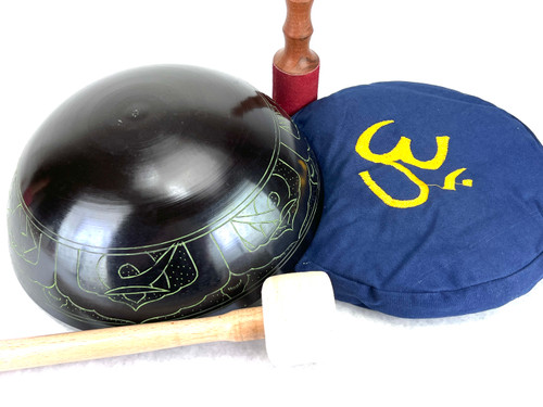 10.75" G# Note Flat Aluminum Cast Himalayan Singing Bowl #g8751023