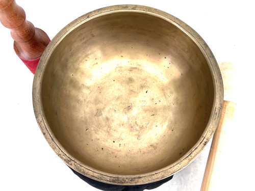 8" C#/G Note Antique Himalayan Singing Bowl #c9751023