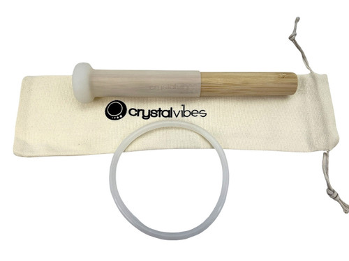 Crystal Vibes 440Hz Perfect Pitch 8-Note Empyrean Crystal Singing Bowl Set 7-14" #EMP-440-8A