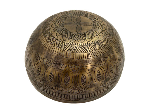 7.25" G#/D Note Premium Engraved Singing Bowl Zen Himalayan Pro Series #g8900224