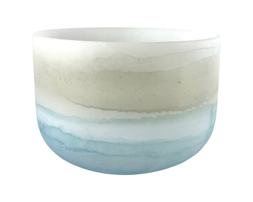 10" 432Hz Perfect Pitch G Note Aquamarine/White Gold Fusion Empyrean Crystal Singing Bowl #ca0010gm30 11002999
