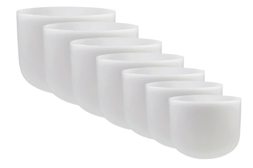 Perfect Pitch 7-Note Melodic Empyrean Crystal Singing Bowl 7pc Set 8-14" #set358