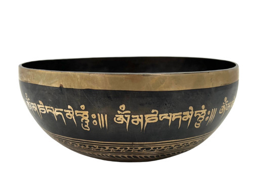 10.5" A/D# Note Etched Singing Bowl Zen Himalayan Pro Series #a19350324