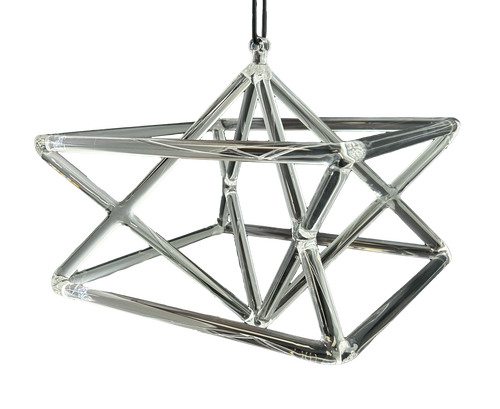 Quartz Crystal Singing Merkaba Star Chime 12"