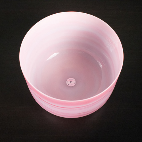 13" F Note 432Hz Perfect Pitch Rhodochrosite Empyrean Fusion Crystal Singing Bowl Crystal Vibes #ca0013fm30 11003518