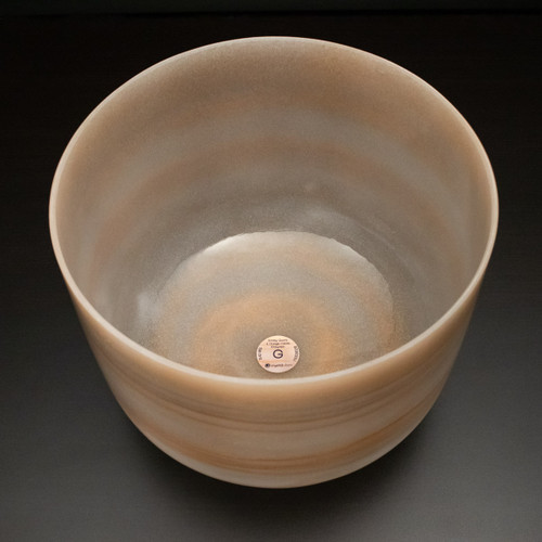 12" G Note 440Hz Perfect Pitch Smoky Quartz and Orange Calcite Empyrean Fusion Crystal Singing Bowl Crystal Vibes #ca0012gpp0 11003526