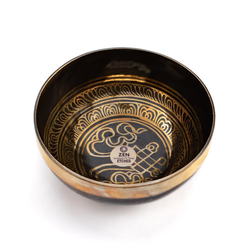 6" B/F# Note Etched Singing Bowl Zen Himalayan Pro Series #b6050525