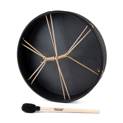 16" Planet Earth Black Buffalo Drum