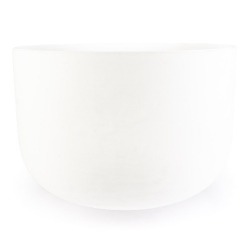 18" E Note 440Hz Frosted Crystal Singing Bowl Crystal Vibes #c18em45