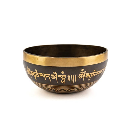5.25" C#/G Note Etched Singing Bowl Zen Himalayan Pro Series #c4051025