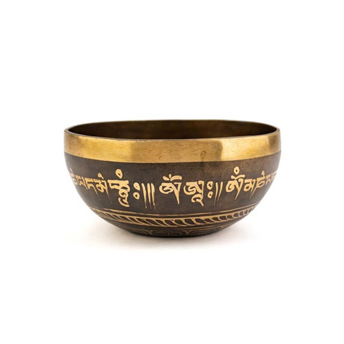 5.75" C#/G# Note Etched Singing Bowl Zen Himalayan Pro Series #c3761025
