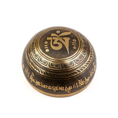 5.75" C#/G# Note Etched Singing Bowl Zen Himalayan Pro Series #c3761025