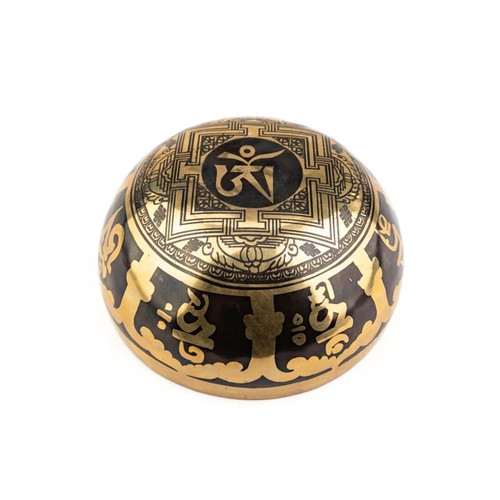 5.5" D/G# Note Premium Etched Singing Bowl Zen Himalayan Pro Series #d4801025