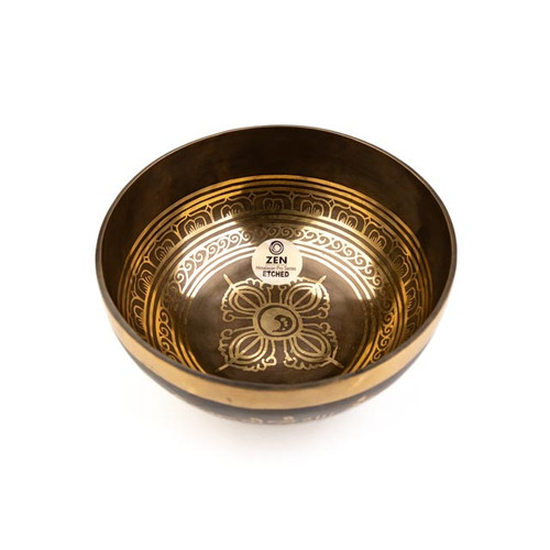 5.75" C#/G Note Etched Singing Bowl Zen Himalayan Pro Series #c4511025