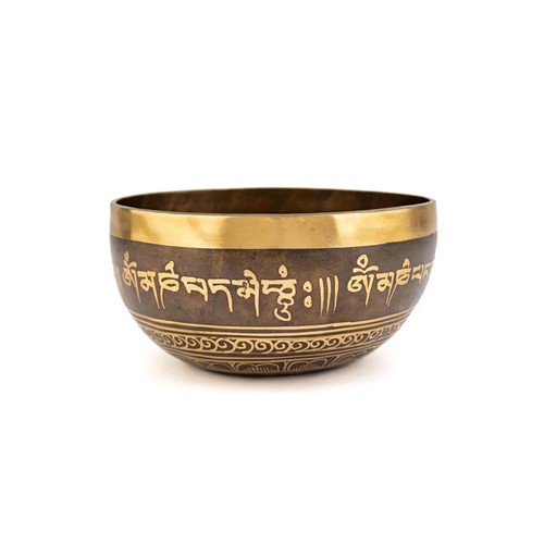 5.25" C#/G# Note Etched Singing Bowl Zen Himalayan Pro Series #c4131025