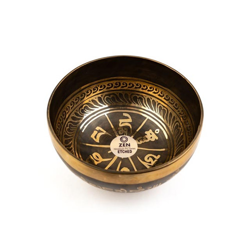 5" F/B Note Etched Singing Bowl Zen Himalayan Pro Series #f3401025