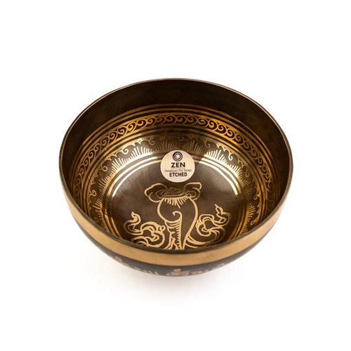 5.25" C#/G Note Etched Singing Bowl Zen Himalayan Pro Series #c3861025