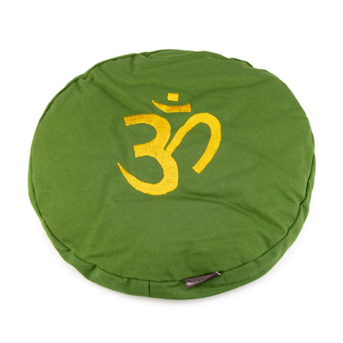 XXL Green Singing Bowl Cushion With Om Symbol #XXLgreenomcushion