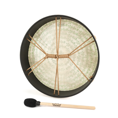 16" Emerald Sanskrit White Buffalo Drum