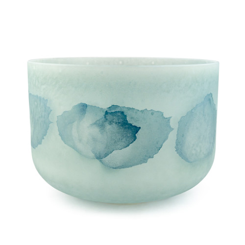 12" A# Note 432Hz Perfect Pitch Blue Green Fluorite Frosted Fusion Crystal Singing Bowl Crystal Vibes #cvf12asm35 11003731