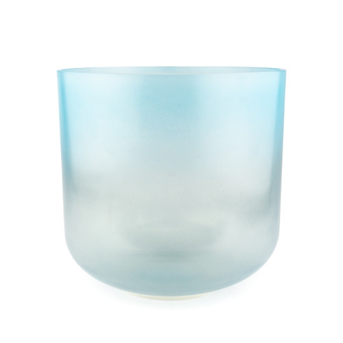10" A Note 440Hz Perfect Pitch Turquoise and Aquamarine Clear Fusion Crystal Singing Bowl Crystal Vibes #cc10ap10 11003711