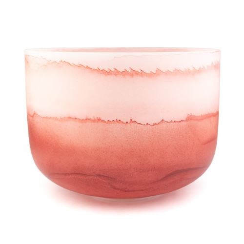 12" C Note 440Hz Perfect Pitch Rose Quartz and Carnelian Empyrean Fusion Crystal Singing Bowl Crystal Vibes #ca0012cp5 11003722
