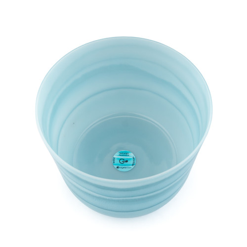 *Blemished* 8" G# Note 440Hz Aquamarine Featherlight Fusion Crystal Singing Bowl Crystal Vibes #fl8gsm45 85001044