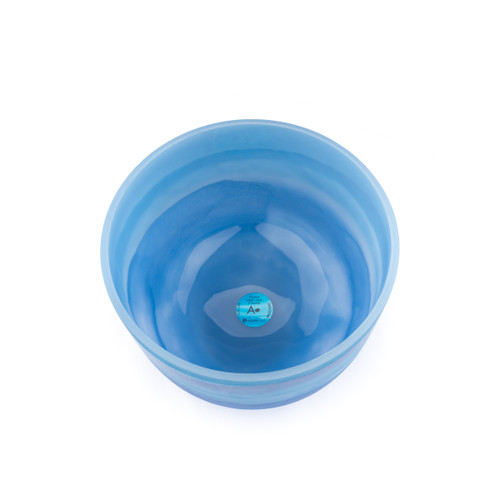 *Blemished* 9" A# Note 440Hz Perfect Pitch Lapis Lazuli & Azurite Frosted Fusion Crystal Singing Bowl Crystal Vibes #cvf9asp5 85001050