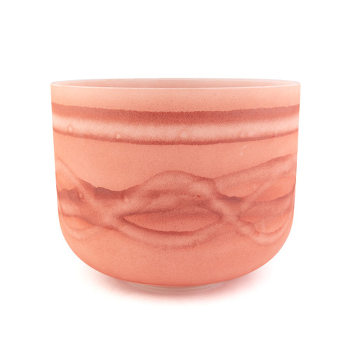 11" C# Note 440Hz Perfect Pitch Carnelian Frosted Fusion Crystal Singing Bowl Crystal Vibes #cvf11csp5 11003743