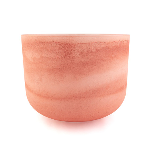 11" C Note 440Hz Perfect Pitch Carnelian Frosted Fusion Crystal Singing Bowl Crystal Vibes #cvf11cpp0 11003745