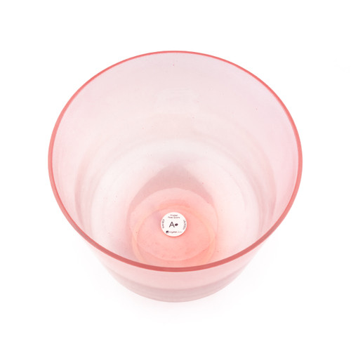 9" A# Note 440Hz Rose Quartz Clear Fusion Crystal Singing Bowl Crystal Vibes #cc9asp45 11003767